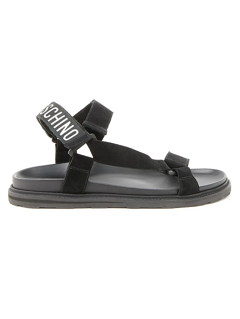 Logo Sporty Leather Sandals