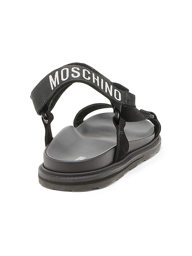 Logo Sporty Leather Sandals