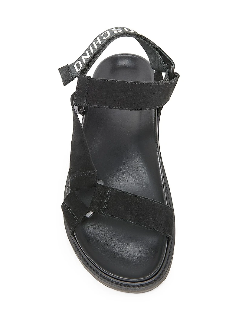 Logo Sporty Leather Sandals