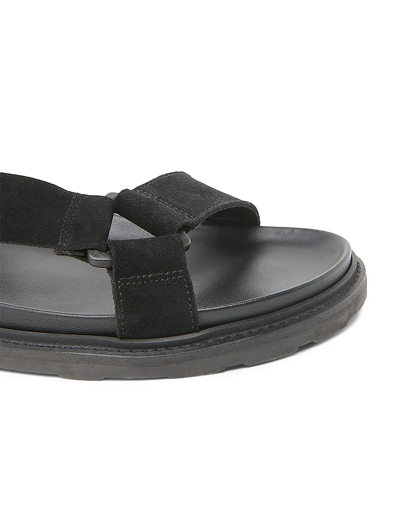 Logo Sporty Leather Sandals