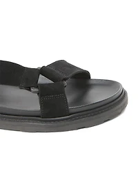 Logo Sporty Leather Sandals