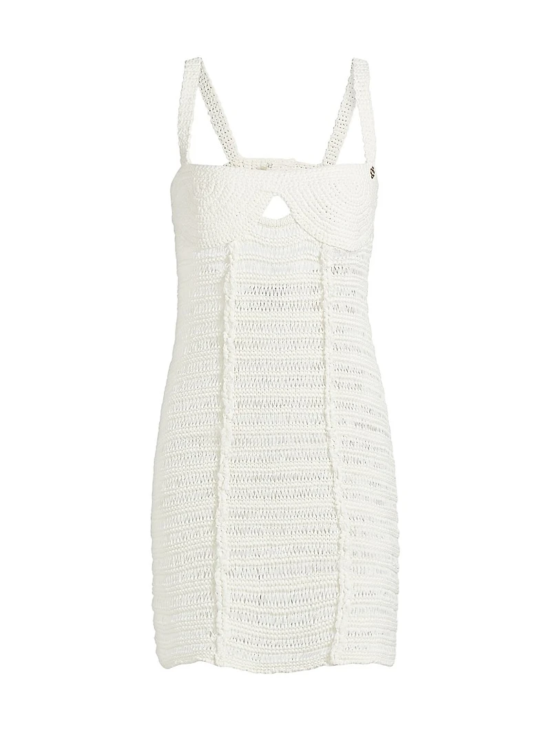 Crochet Cut-Out Minidress