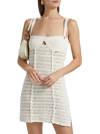 Crochet Cut-Out Minidress