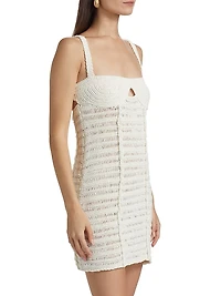 Crochet Cut-Out Minidress