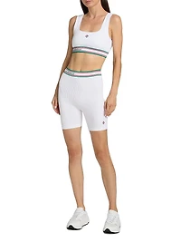 Rib-Knit Logo Fitted Shorts