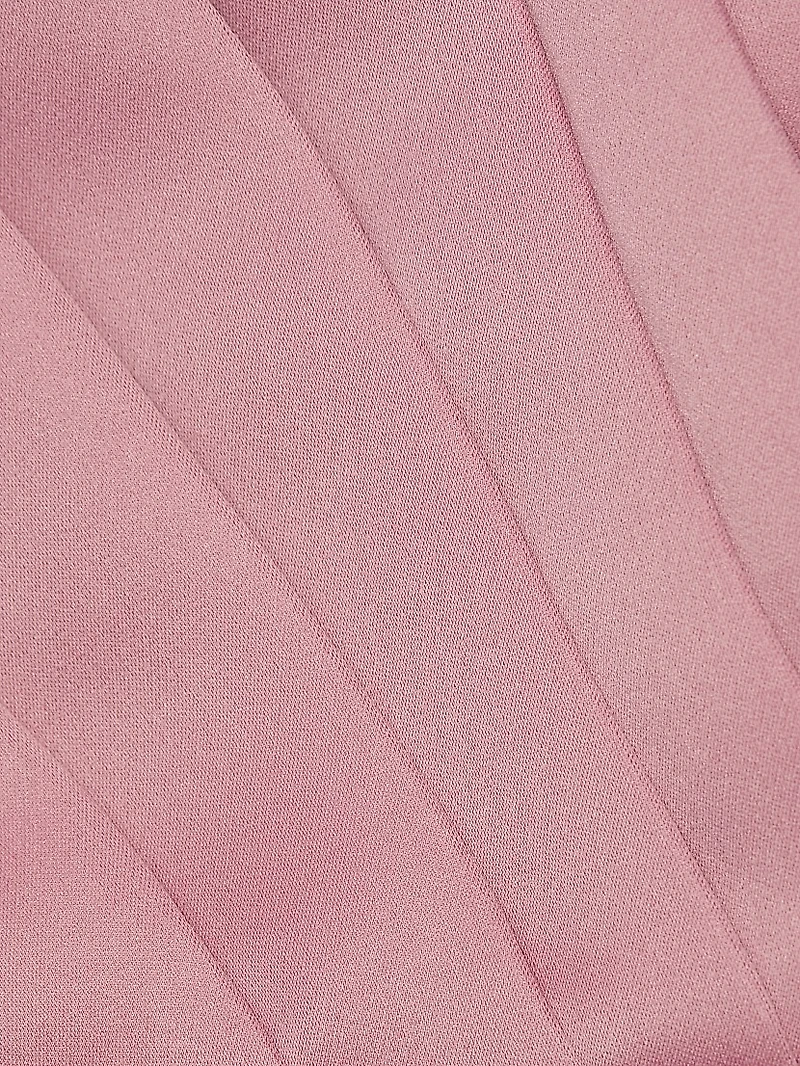 Rose Satin Pleated Strapless Gown