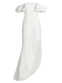 Geranium Hi-Low Cocktail Dress