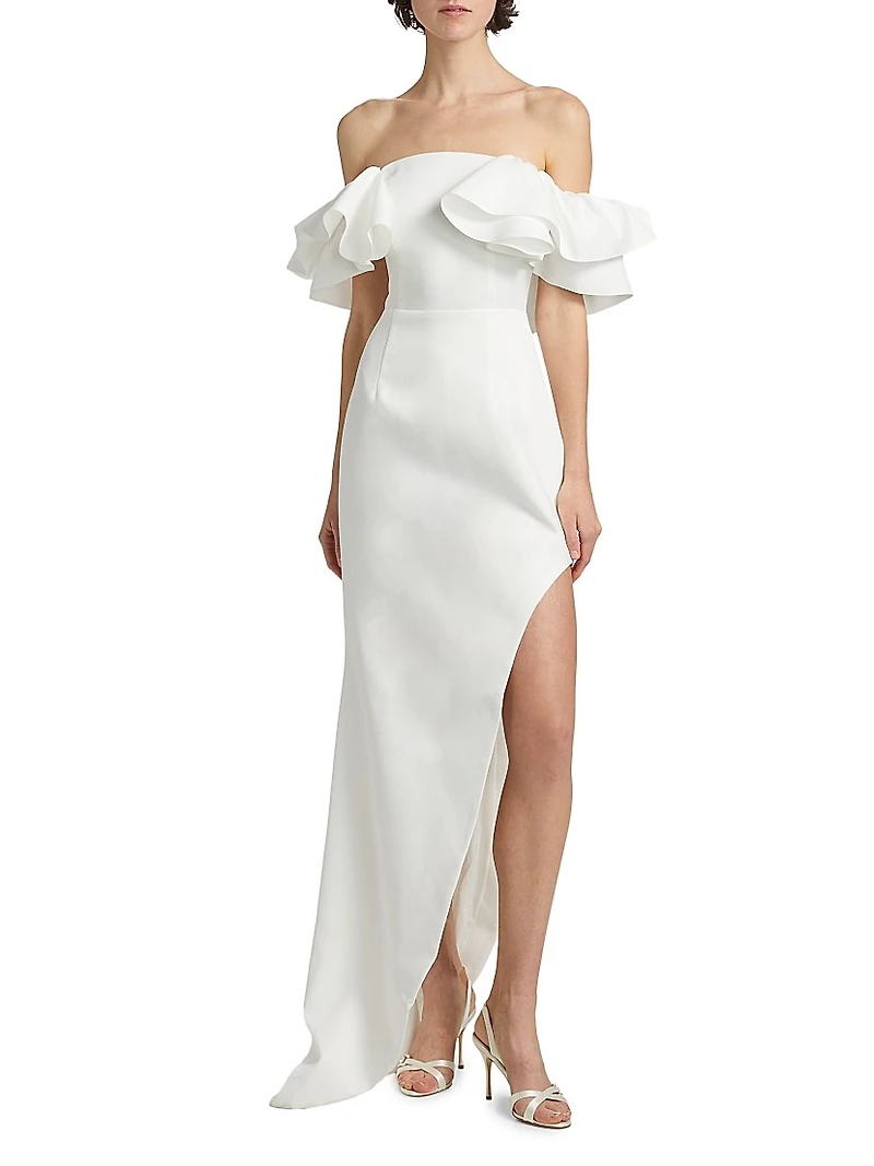 Geranium Hi-Low Cocktail Dress