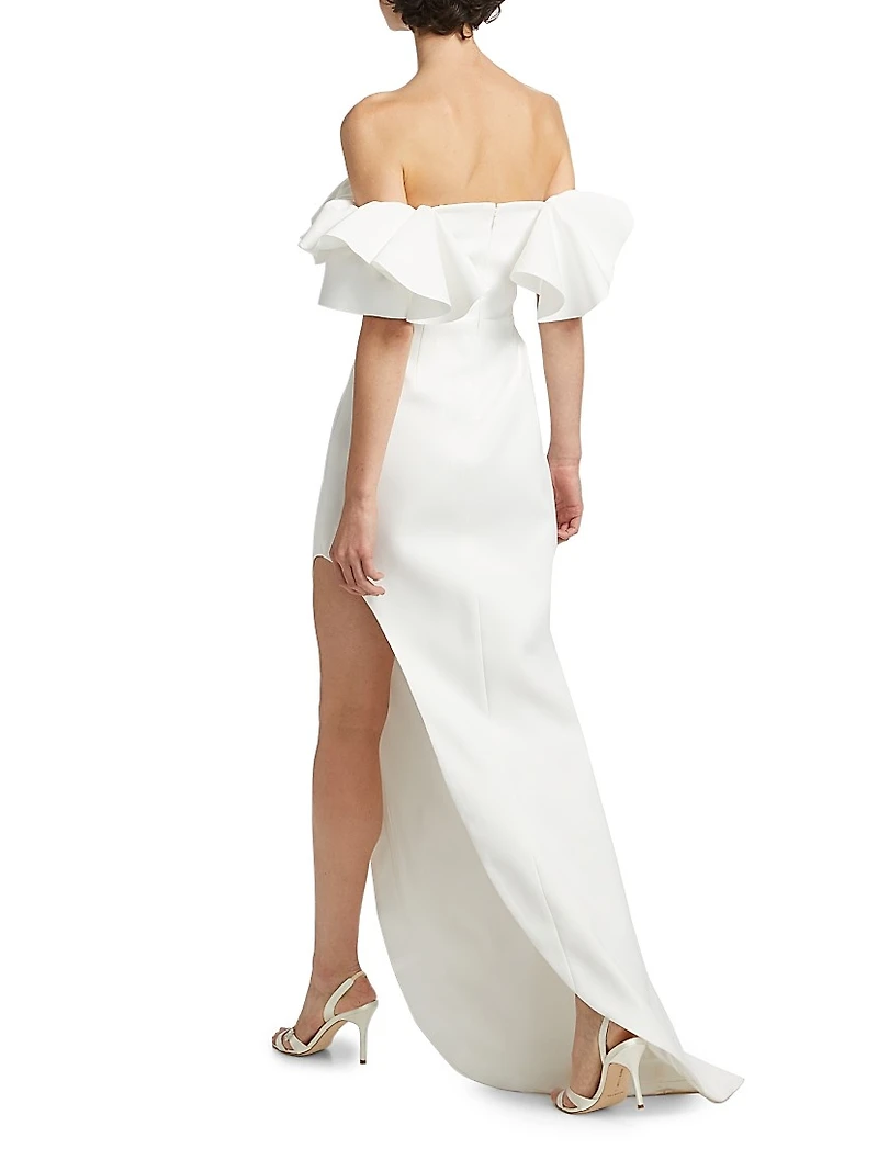 Geranium Hi-Low Cocktail Dress