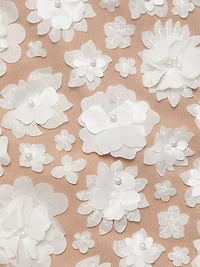 Bluebell Floral Appliqué Midi-Dress