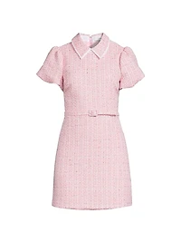 Norma Metallic Tweed Minidress