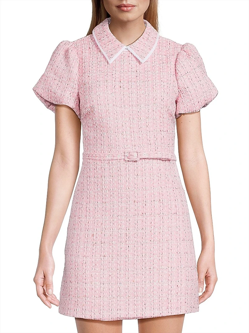 Norma Metallic Tweed Minidress