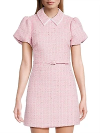 Norma Metallic Tweed Minidress