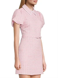 Norma Metallic Tweed Minidress