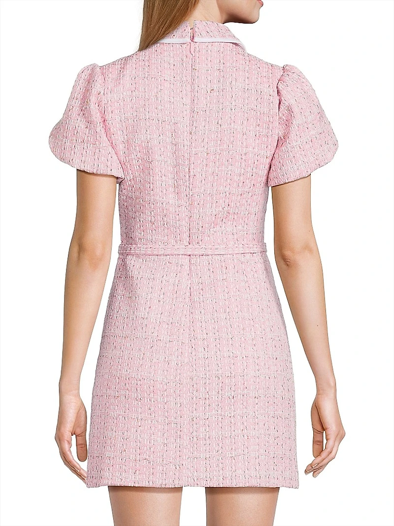 Norma Metallic Tweed Minidress