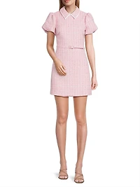 Norma Metallic Tweed Minidress