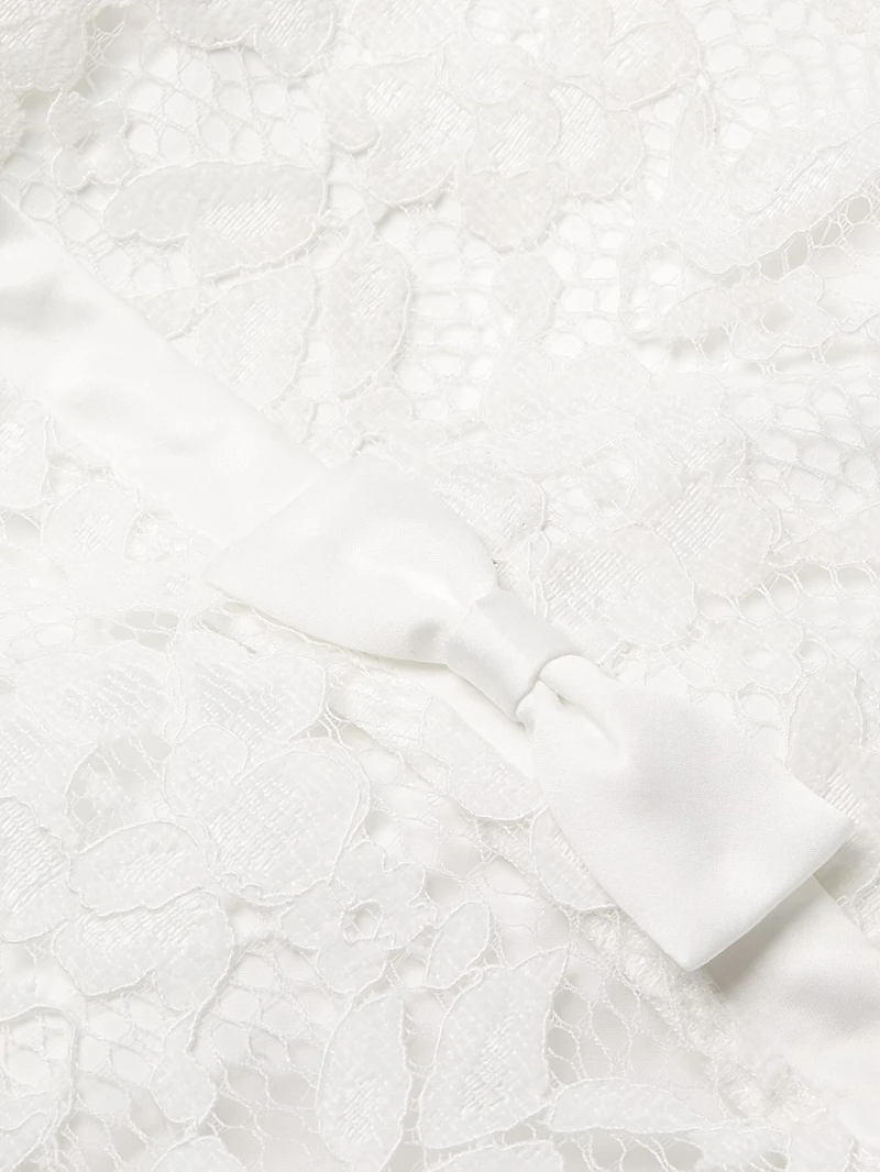 Candella Cap-Sleeve Lace Midi-Dress