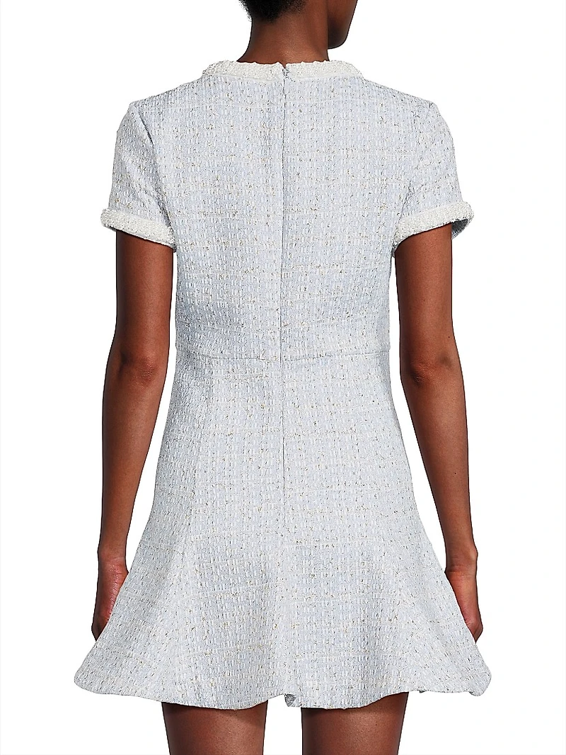 Brie Embellished Tweed Minidress