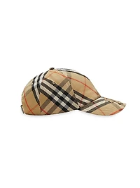 Check Twill Cap