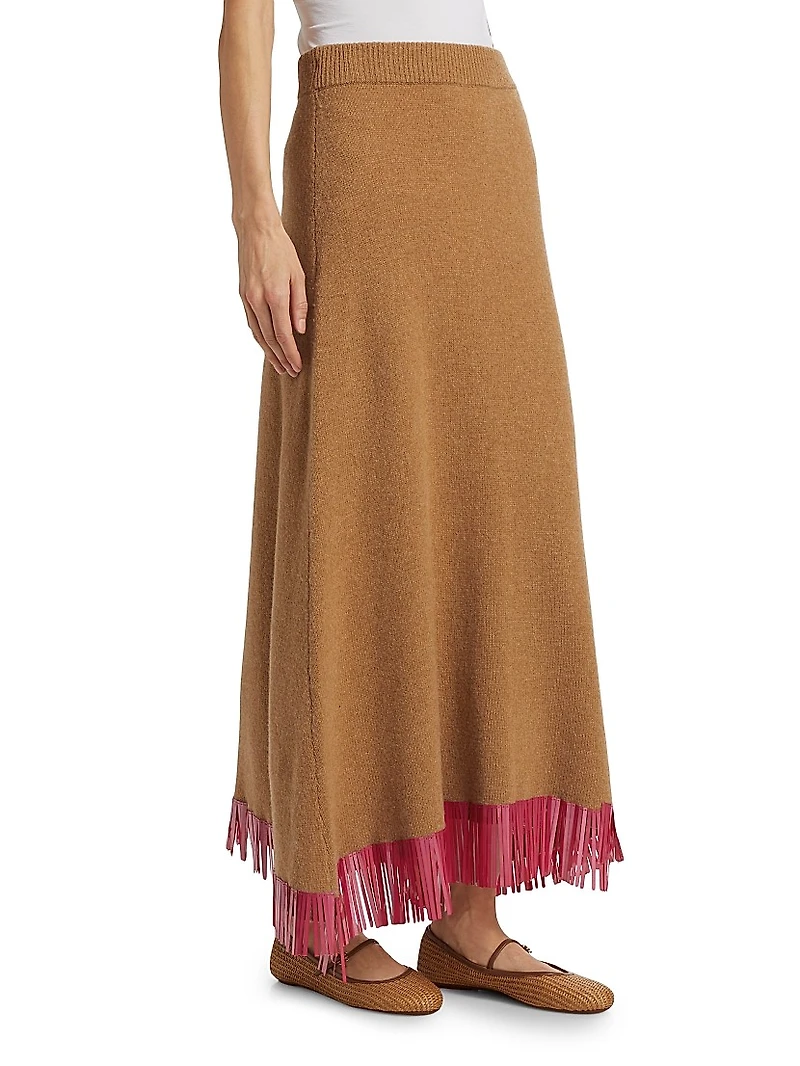 Bianca Wool Fringe Maxi Skirt