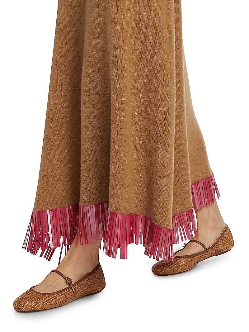 Bianca Wool Fringe Maxi Skirt