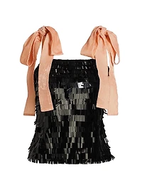 Tina Sequin & Velvet Top