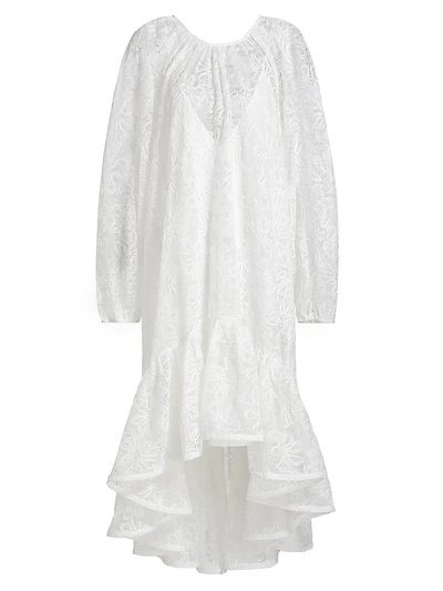 Ridley Embroidered Lace Hi-Low Dress