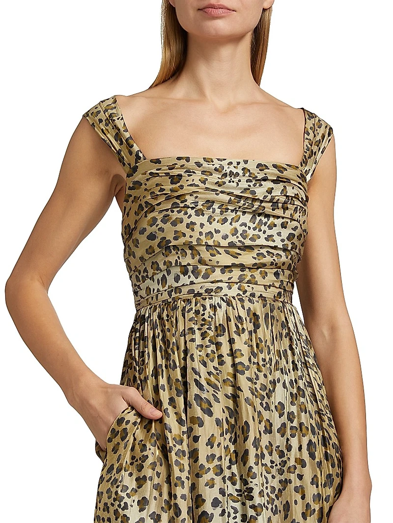 Meira Ombré Leopard Print Maxi Dress