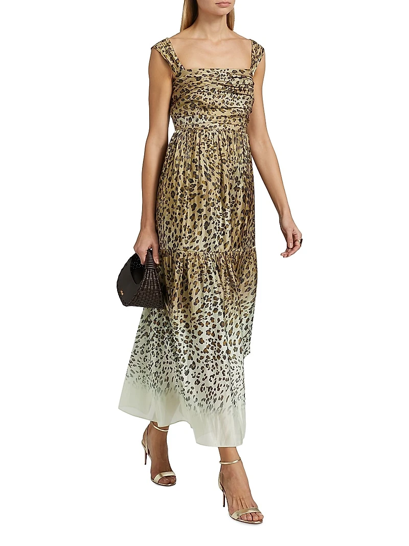 Meira Ombré Leopard Print Maxi Dress