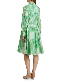 Jelani Collared Cotton Knee-Length Dress