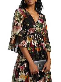 Limone Floral Silk-Blend dress