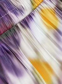 Atiya Floral Satin Wide-Leg Pants