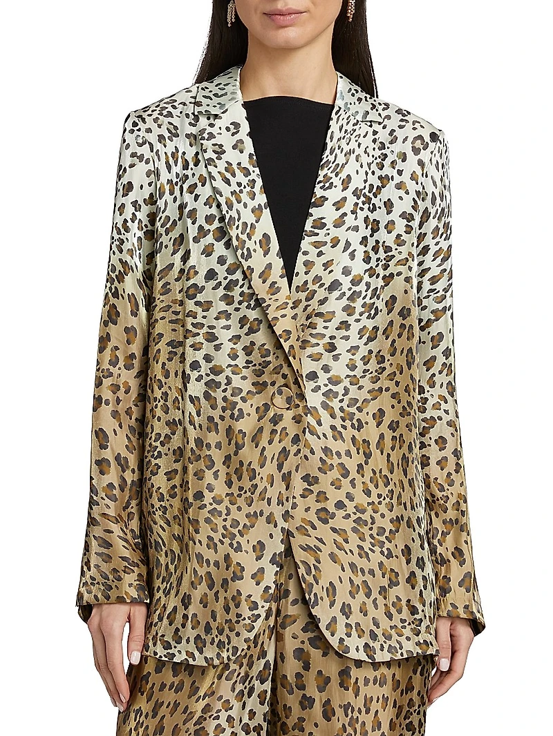 Wacks Ombre Animal Print Jacket