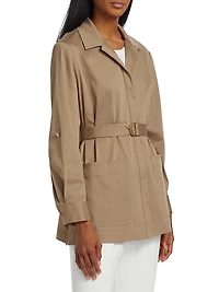 Veda Cotton-Blend Belted Jacket