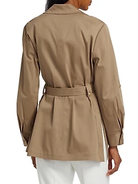 Veda Cotton-Blend Belted Jacket