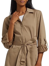 Veda Cotton-Blend Belted Jacket