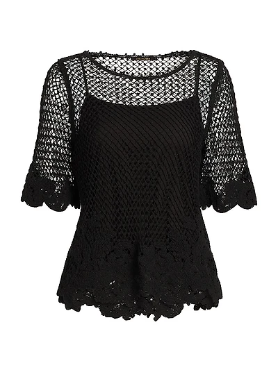 Syvls Crochet Lace Blouse