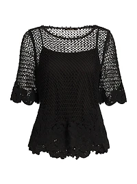 Syvls Crochet Lace Blouse