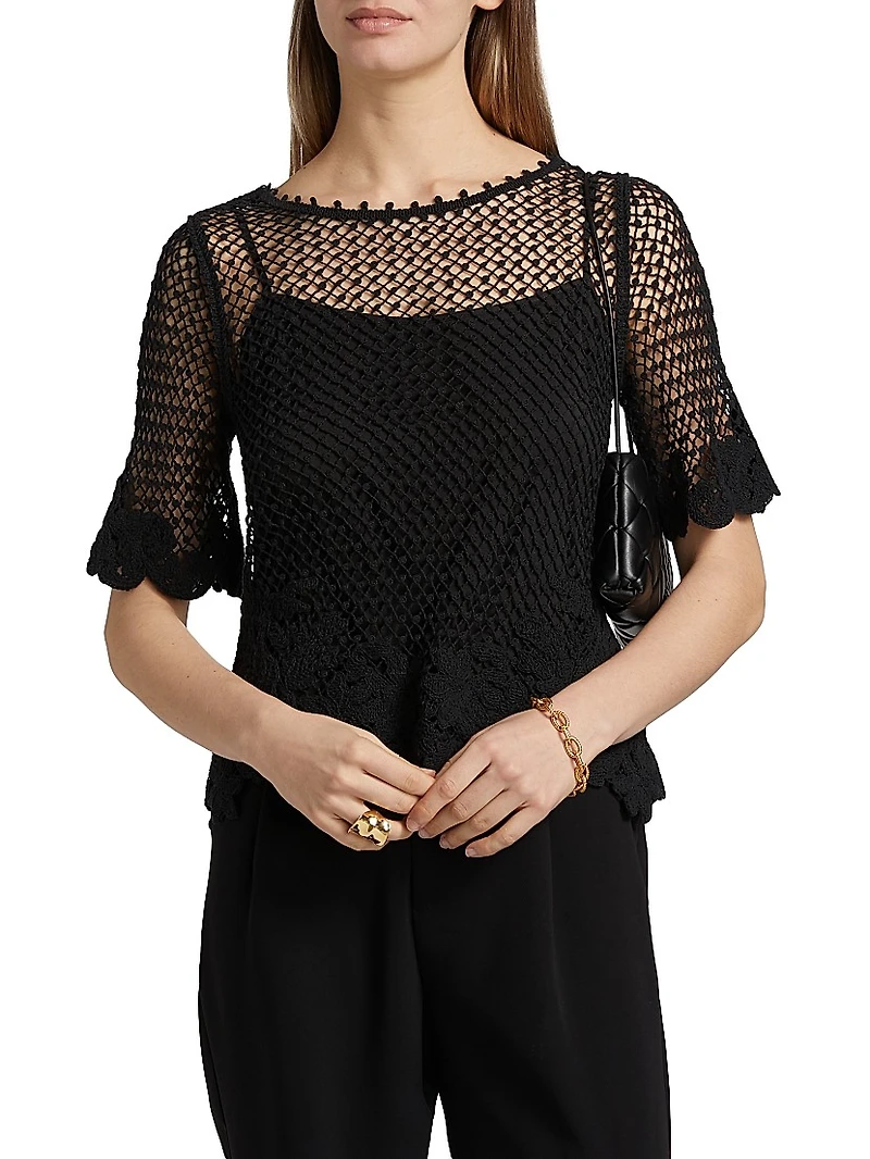 Syvls Crochet Lace Blouse