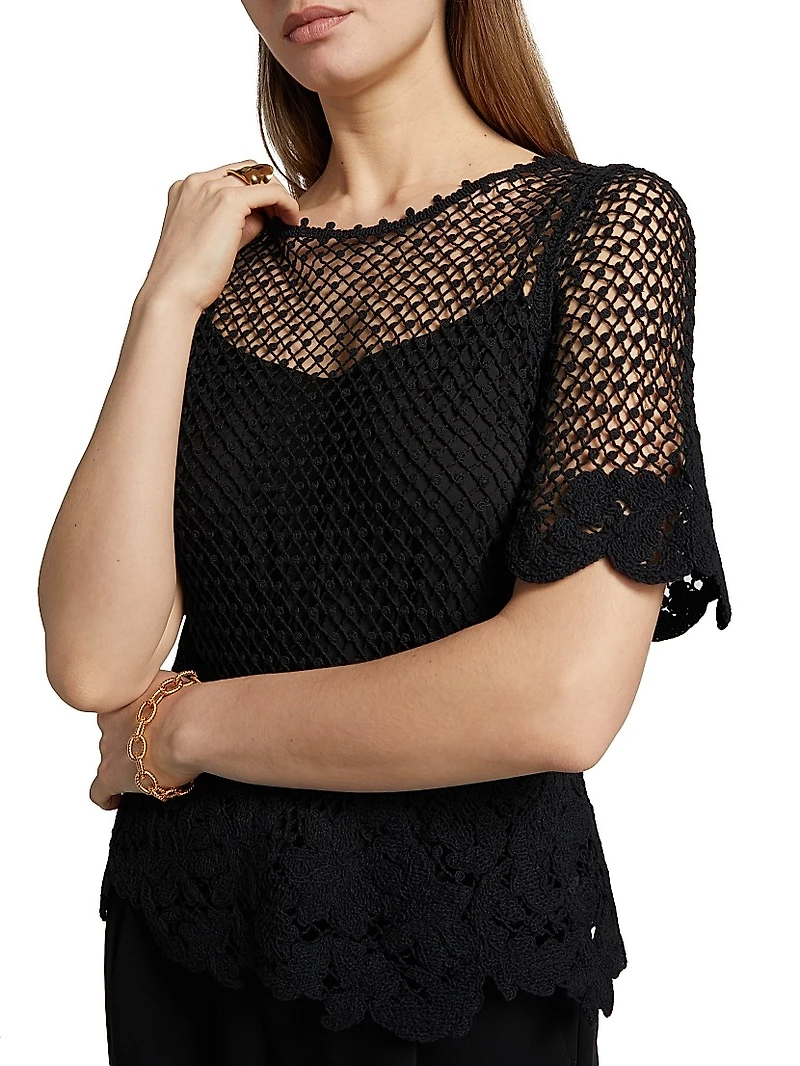 Syvls Crochet Lace Blouse