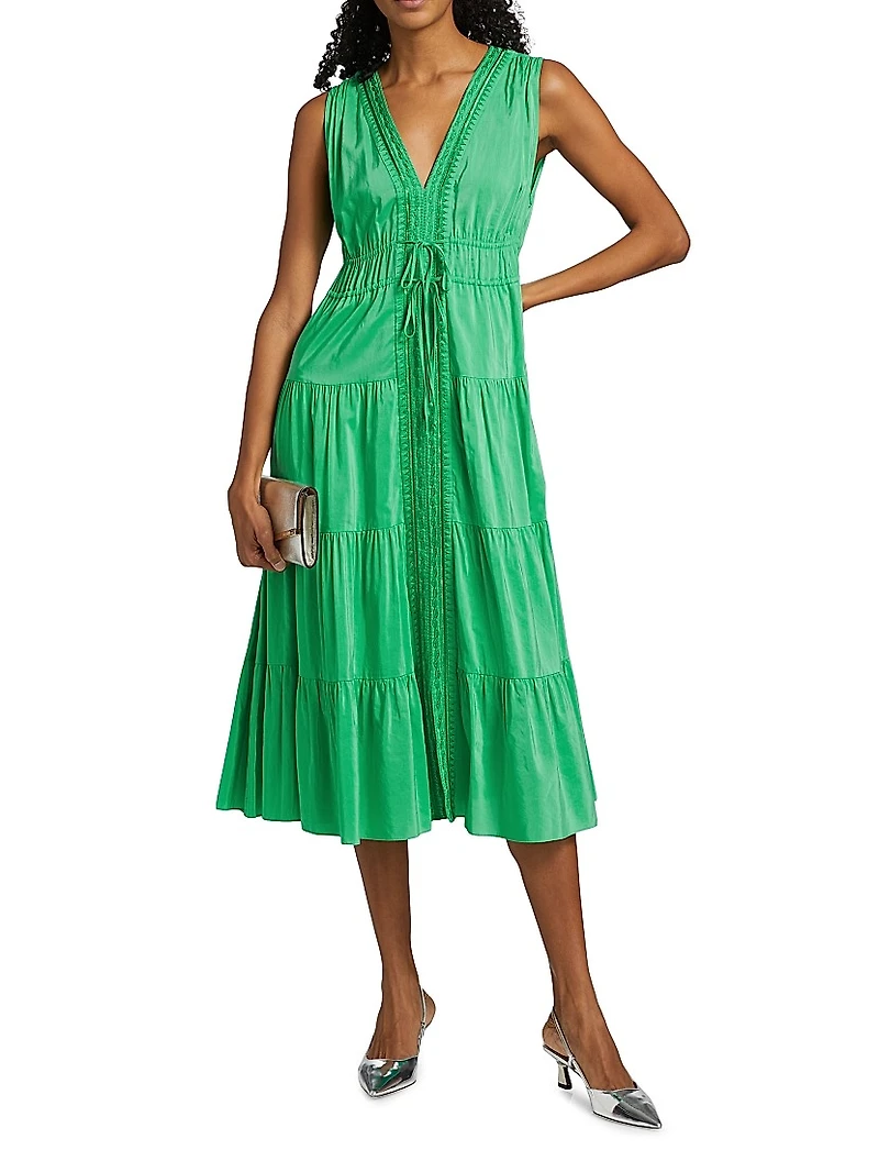 Edison V-Neck Midi-Dress