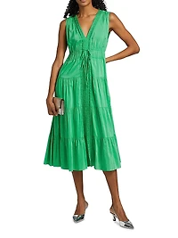 Edison V-Neck Midi-Dress