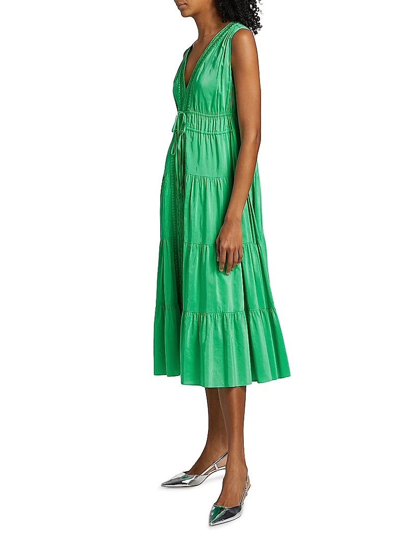 Edison V-Neck Midi-Dress