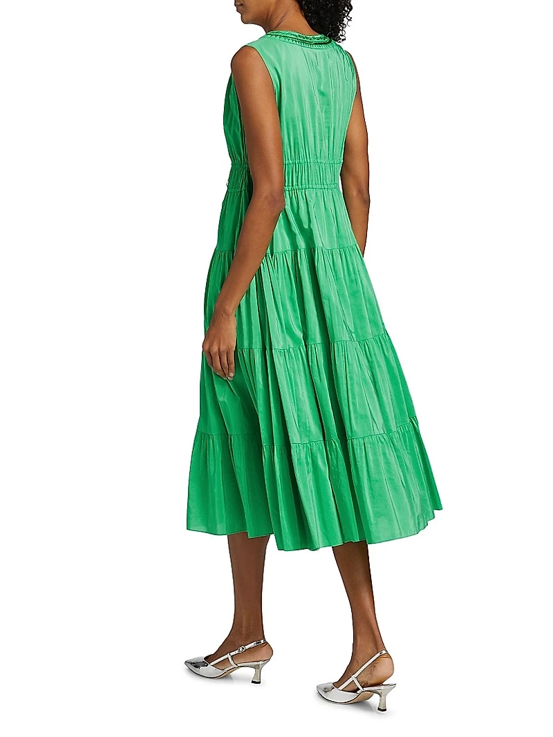 Edison V-Neck Midi-Dress