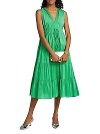 Edison V-Neck Midi-Dress