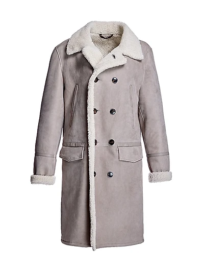 Men's Shearling Peacoat