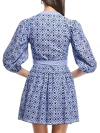 Rainey Linen & Cotton Tie-Waist Minidress