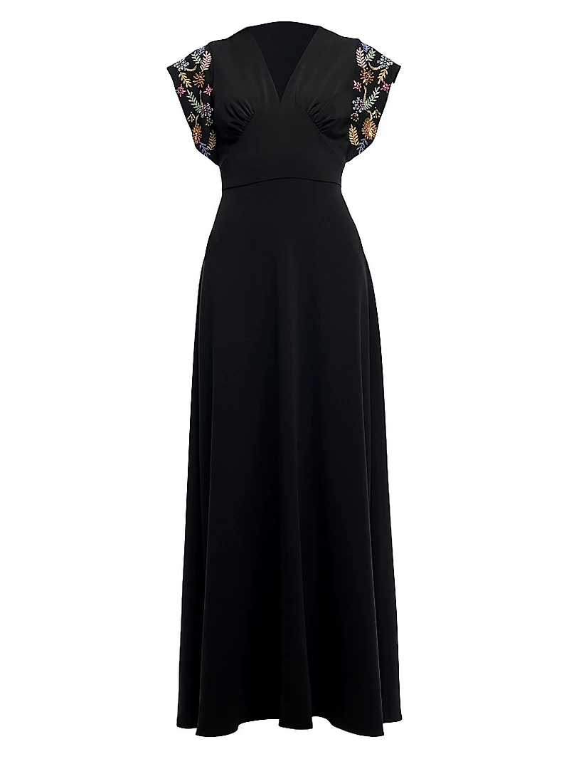 Matassa Embellished Cap-Sleeve Maxi Dress