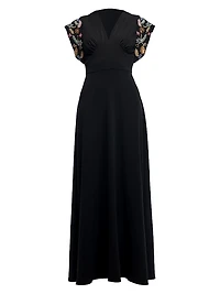 Matassa Embellished Cap-Sleeve Maxi Dress