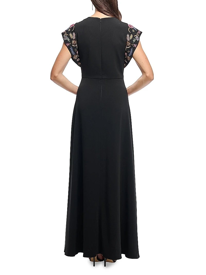 Matassa Embellished Cap-Sleeve Maxi Dress